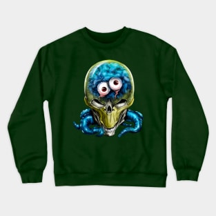 alien skull with eyes and tentacles Crewneck Sweatshirt